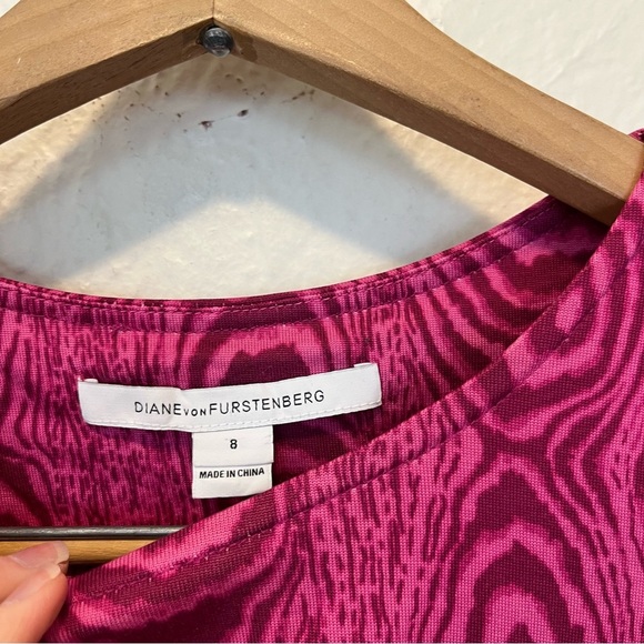 Diane von Furstenberg Zoe Dress 8 Silk Pink - Picture 5 of 9